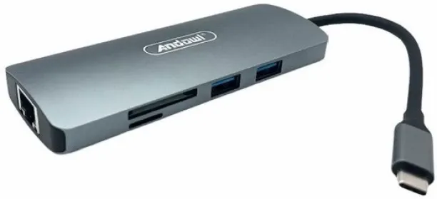 Just Simplified Andowl Professional 7-in-1 Type-C Hub Multi-Function Adapter Andowl Professional 7-…