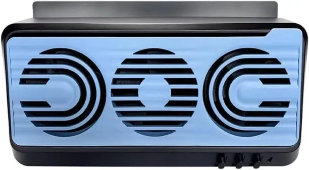 LIUHUI 3 Fan Car Exhaust Fan Solar and USB Powered Ventilator for Vehicle Air Circulation, Silent A…