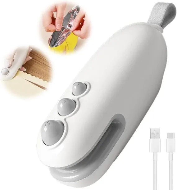 Fariedl Mini Bag Sealer,Handheld Vacuum Food Sealer Bag Sealing Machine for Plastic Bags Snack Bags…