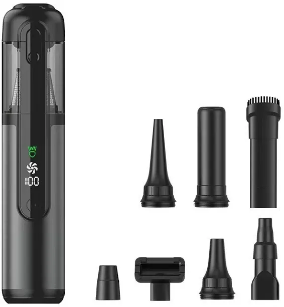 SHIJIN Portable Car Vacuum Cordless, 18000Pa 4-in-1 Suction Power Mini Vacuum Cleaner, 120W Brushle…