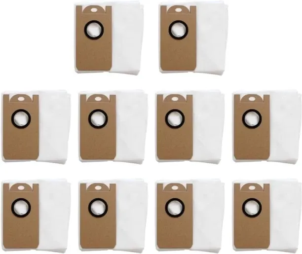 Junxidz 10 Pack Dust Bag For Laresar For L6 Pro Robot Vacuum Cleaner,For Ultenic For T10, Large Cap…