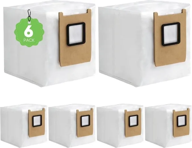 Junxidz 6 Pack E25/E28 Replacement Dust Bags for Eufy E28 Omni / E25 Omni Robot Vacuum, 3L Large Ca…