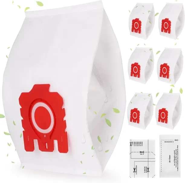 Junxidz GeeRic 3D Dust Bags 6 Pack, Vacuum Cleaner Bags Compatible with Miele GN, Disposable Aircle…