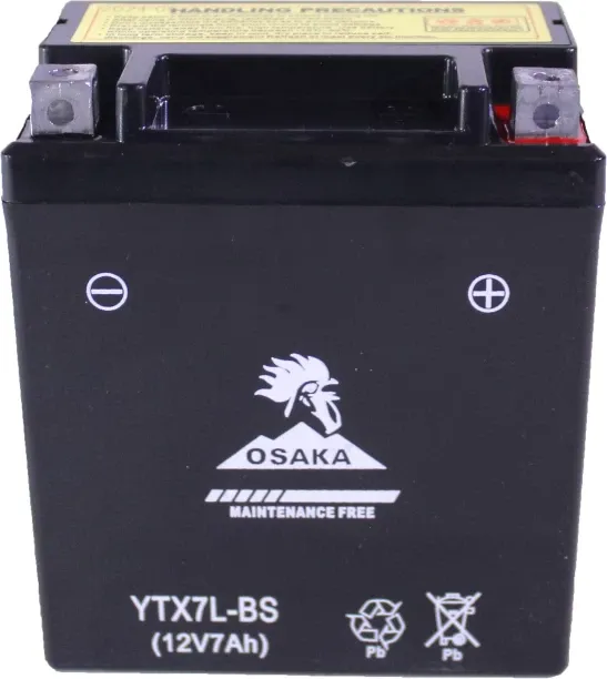 OSAKA YTX7L-BS 12V Motorcycle Battery 7 Ah Battery for Bike