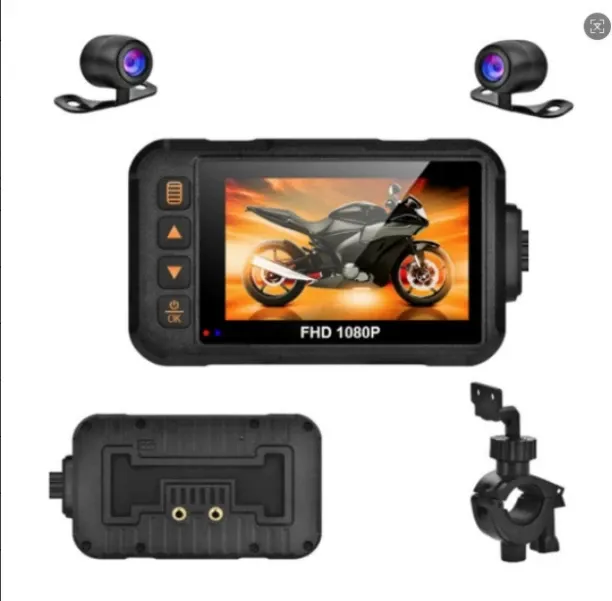 fantasy town Dual Channel Dash Cam for Motorcycle, Parking Monitoring, G-Sensor, Motion Sensing, Lo…