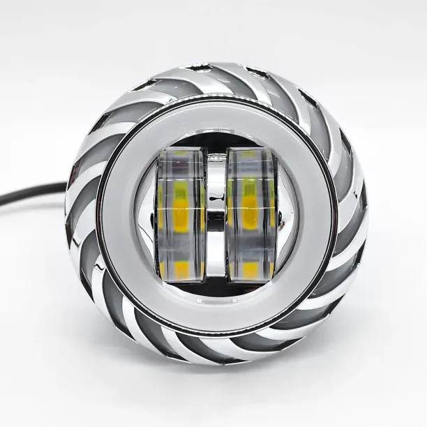 BOWENSTORE Motorcycle electric vehicle LED angel eye devil eye lamp super bright yellow and white f…
