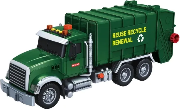 Toy Star Garbage Truck with Sound, Lights, Pump