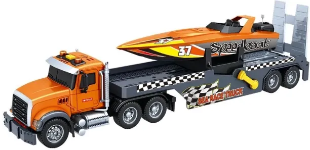 Toy Star Trailer & Yacht with Sound, Lights