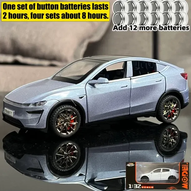 MAX Car model (Blue AG13 Box)New 1:32 Model Y Electric SUV Alloy Car Model Diecast Metal Toy Vehicl…
