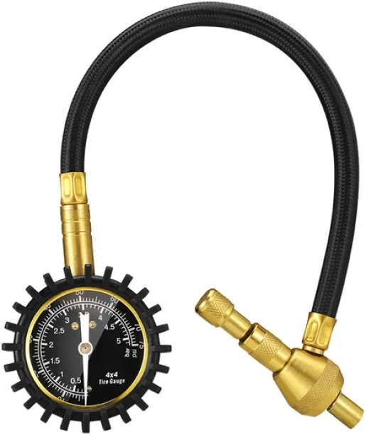 Huanix Black- Tire Pressure Gauge UK Accurate Car Tyre Pressure Checker 60 Psi 4bar Glow Dial Profe…