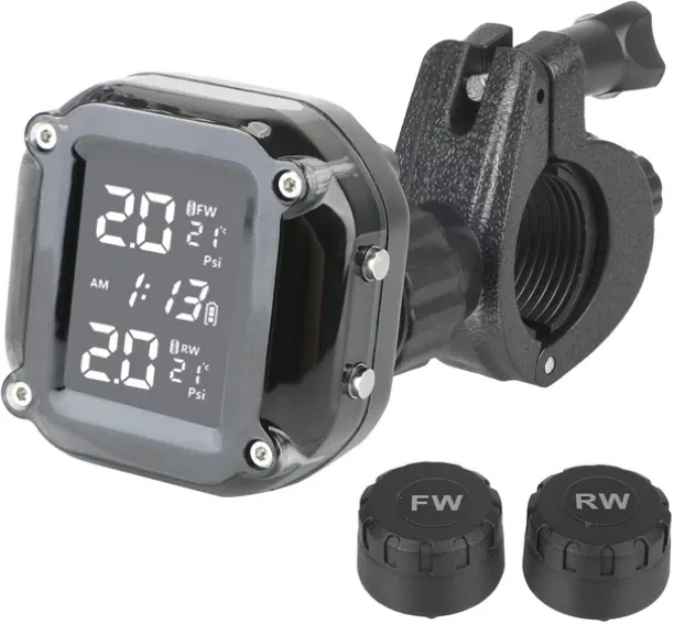 Huanix -TPMS Reset Tool-Motorcycle TPMS Tire Pressure Monitoring System With 2 External Sensors LCD…