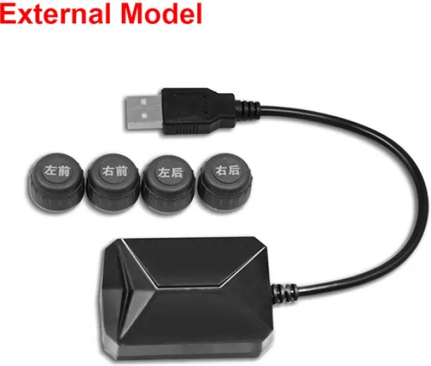 Huanix External-TPMS Tire Pressure Monitor Cigarette Lighter Sensors Wireless Monitoring Auto Secur…
