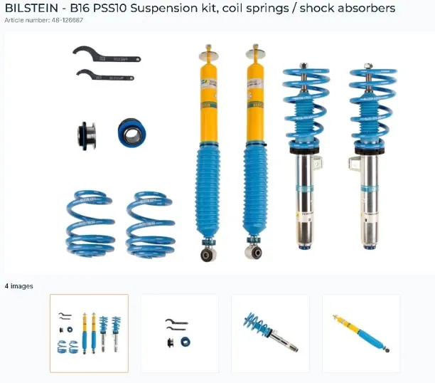 BILSTEIN B16 PSS10 Suspension Kit Coilover BMW 3-Series Convertible (E46) (04.2000 - 12.2007) , M3 …