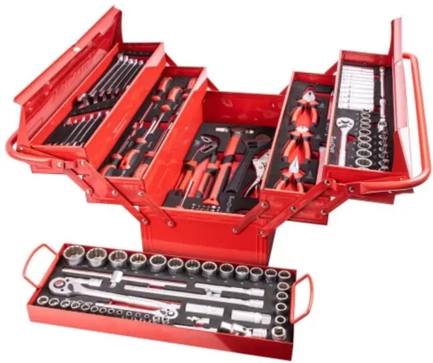 Tork Craft Mechanics Cantilever Tool Box 172Pc Vehicle Tool Kit