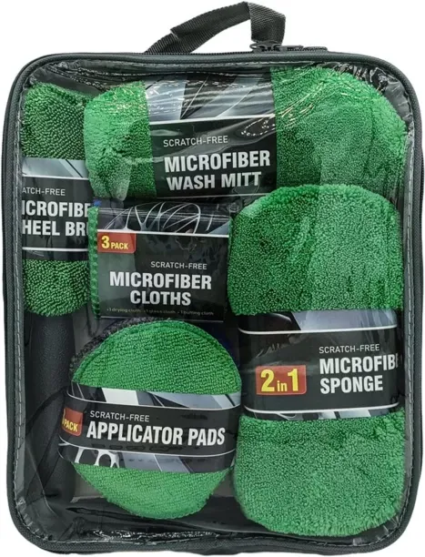 Bloo 9-Pack Car Washing Kit，Carwash Cleaning Kit，with Car Sponge Towels Drying，Wash Mitt，Wheel Clea…