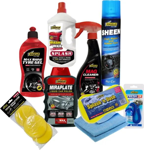 Shield Car Care Kit 10pk Vehicle Washing Liquid