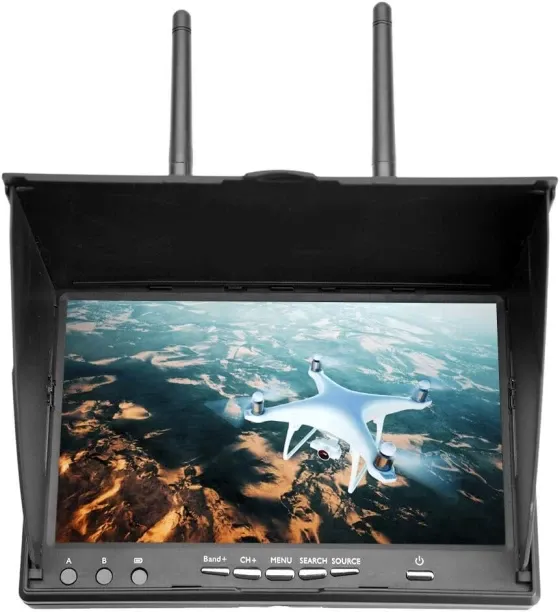 BOWENSTORE FPV Receiver Monitor,5.8GHz 40Channels 7Inch LCD Screen Receiver Monitor for FPV Drone Q…