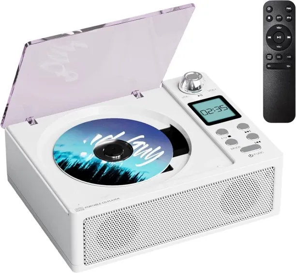 gaoshang Portable CD Player with Bluetooth and Speaker: Rechargeable 4000mAh Battery, Bluetooth 5.3…