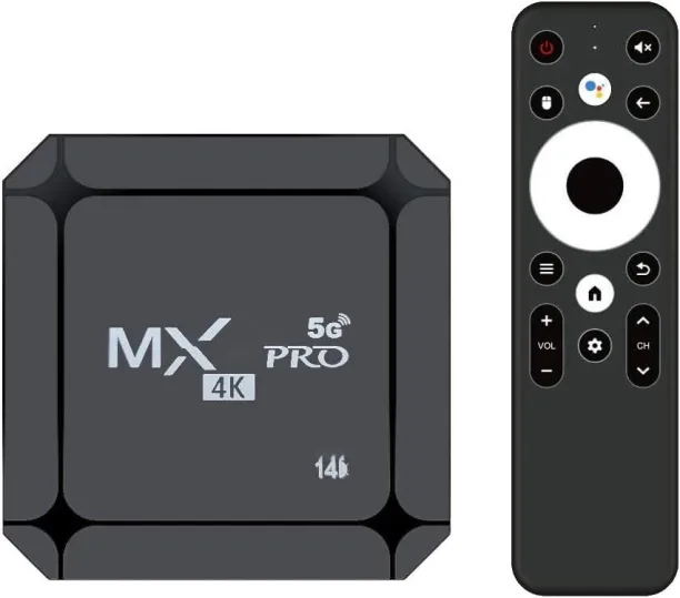 Bloo MX Pro 5G Streaming Media Player - 4K Ultra HD, WiFi 6, Bt5.0 Voice Control, 2GB+16GB Storage …