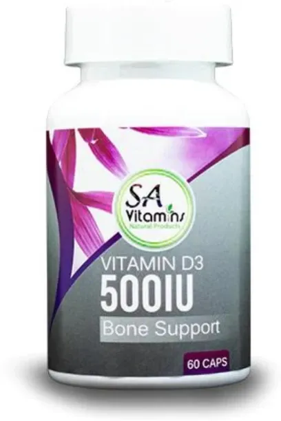 SA Vitamins Vitamin D3 500iu 60 Capsules