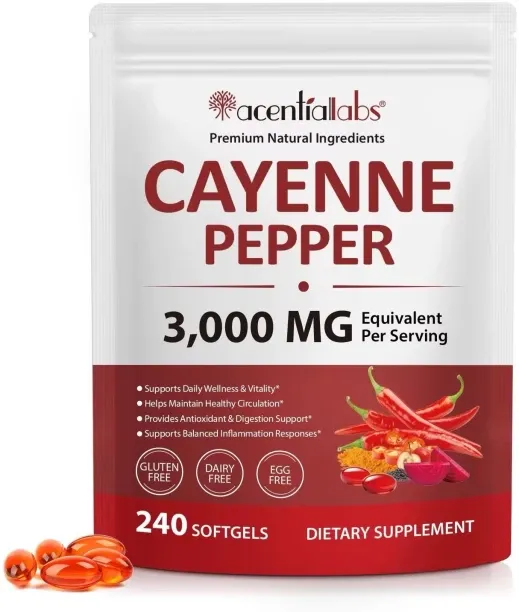 ACENTIALLABS Cayenne Pepper 3000mg Softgels