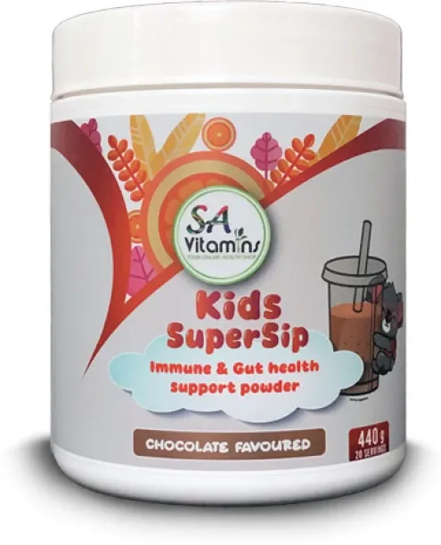 SA Vitamins Kids Supersip Immune and Gut support chocolate powder 440g