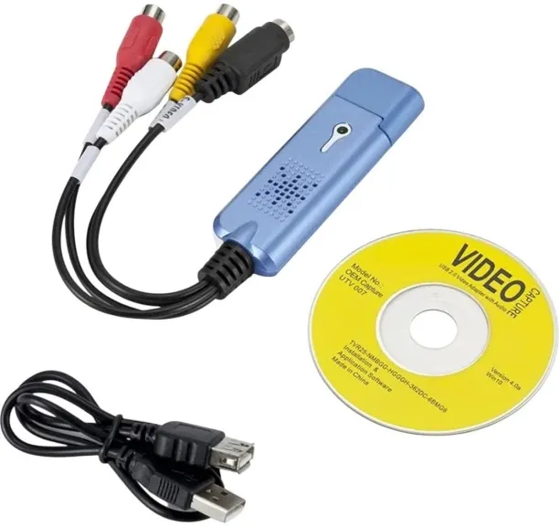 Zuosheng Video Capture Adaptier VHS USpB 2.0 for Capture Device DVD DVR TV Capture Card Converter S…