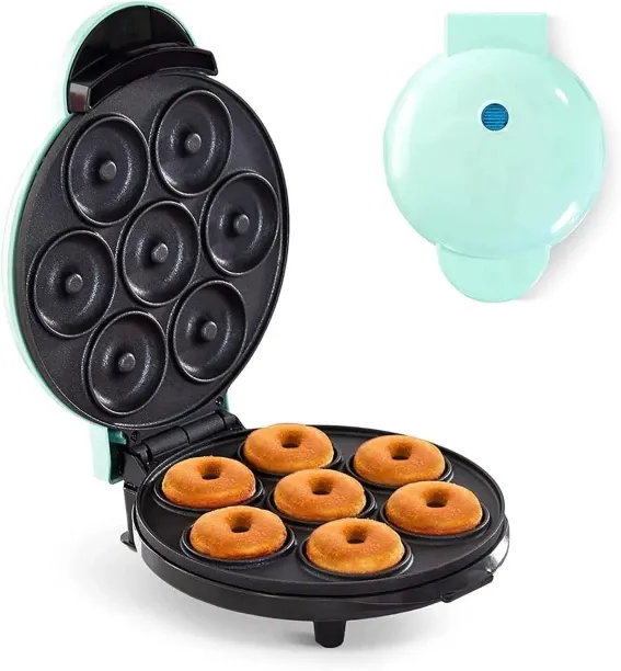 WEIWEISTORE Create Delicious Mini Doughnuts with Ease: Electric Non-Stick Donut Maker for 7 Small T…