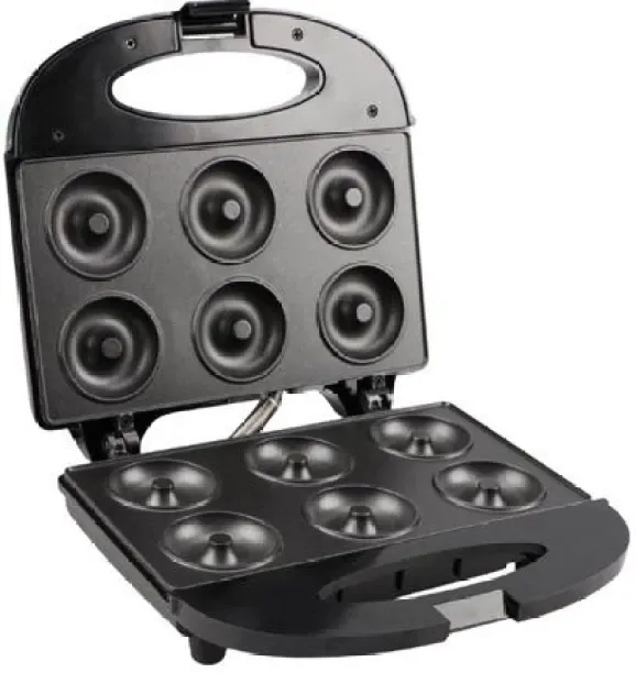 SA TRADE Automatic Electric Non-stick Desserts Mini Round Donut Maker Machine-6Holes Waffle Maker