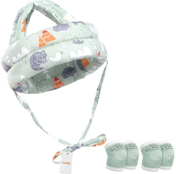 Topika Baby Safety Helmet with Knee Pads for Crawling and Walking