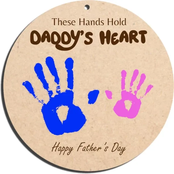 Egorip These Hands Hold Daddy's Heart Wall Decor