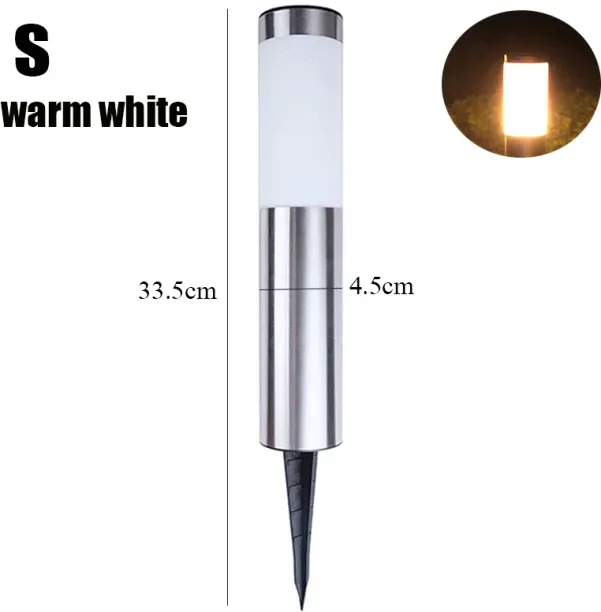MAX (1PC,S warm white)4PC Lawn Lamps Garden Outdoor Waterproof Landscape Lighting compatible Pathwa…