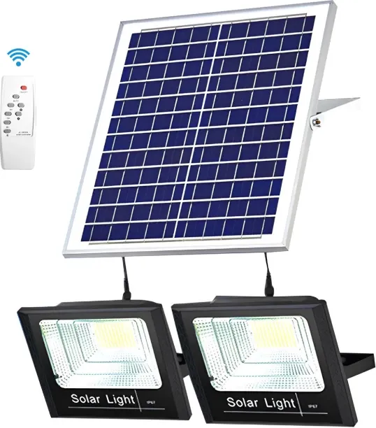 MAX (1 set)Solar Wall Light High Brightness Light Sensor IP67 Waterproof Solar Spotlight With Remot…