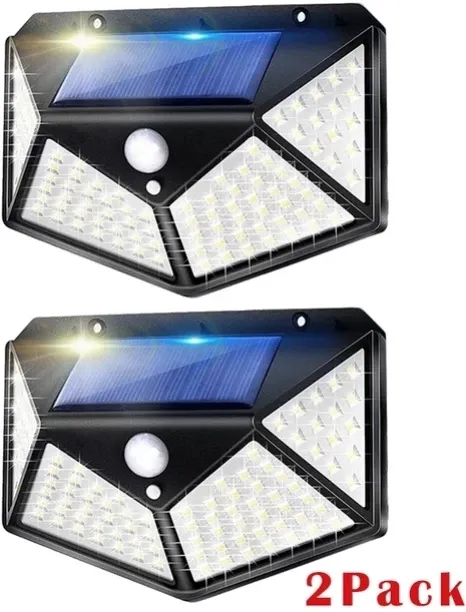 MAX (Black 2PACK)Solar Lights PIR Motion Sensor Waterproof Wall Light Solar Powered Sunlight compat…