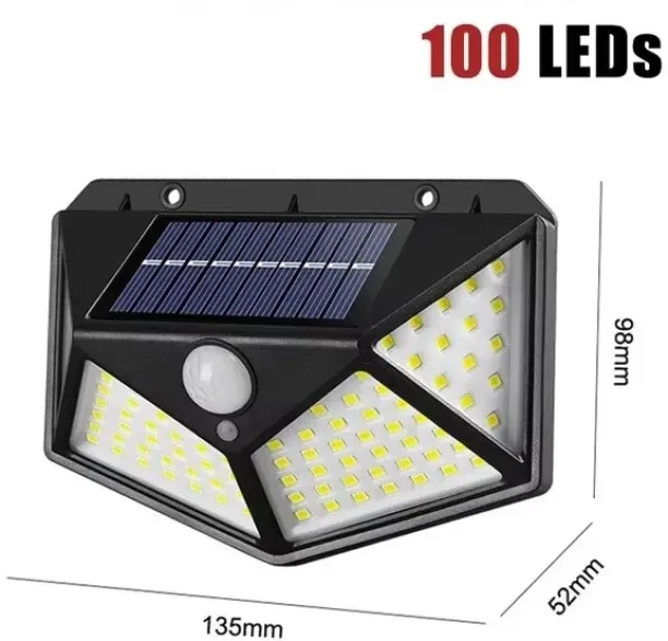 MAX (1 PCS,100 LED)12 Pack Solar Lights Outdoor 100LED Solar Wall Lamp with Motion Sensor Security …