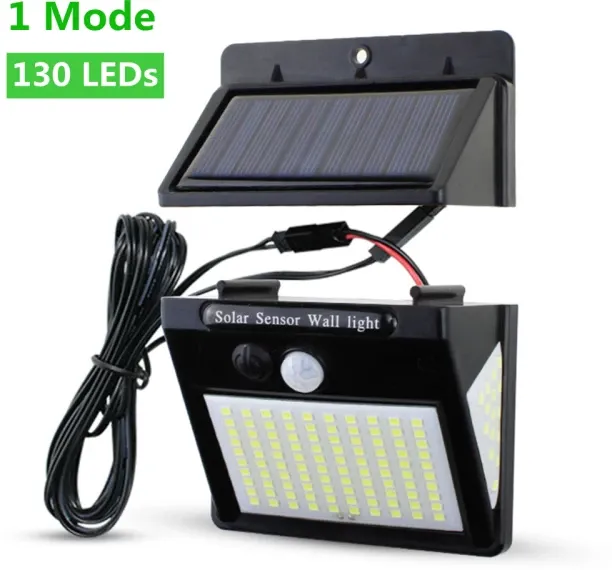 MAX (1PCS 130 LEDS Sepra.)LED Solar Light Outdoor Solar Lamp Sensor Wall Light Waterproof Solar Pow…