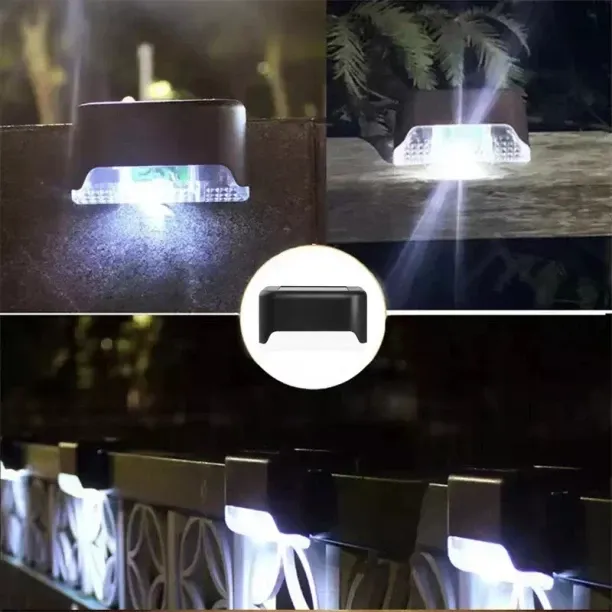 MAX (1Pcs,Black Shell-White)Solar Deck Lights 32 Pack Outdoor Step Lights Waterproof Led Solar Ligh…