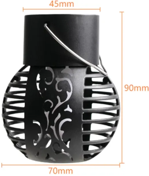 MAX (as shown)LED Solar Flame Decorative Light Waterproof Flickering Flame Effect Ball Solar Lamps …