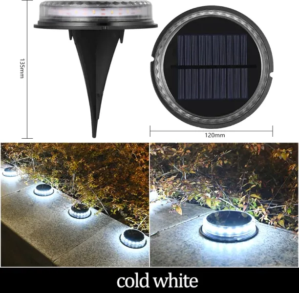 MAX (1pcs,17leds cold)Solar Ground Lights Outdoor Decorations, 12LED Solar Garden Lights Waterproof…