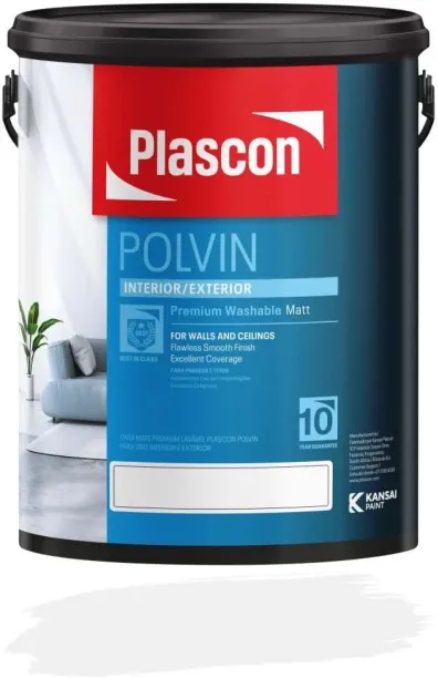Plascon Polvin Super Acrylic White Emulsion Wall Paint