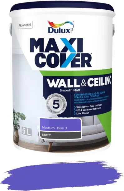 Dulux Maxicover & Ceiling Base8 Blue Emulsion Wall Paint