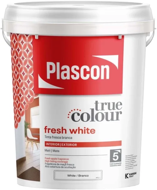 Plascon True Colour Fresh White Fresh White Emulsion Wall Paint