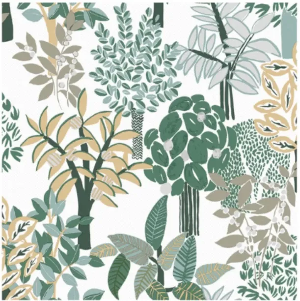 Chrams Olive Trees Wallpaper 10 m x 530 mm Nature Green Wallpaper