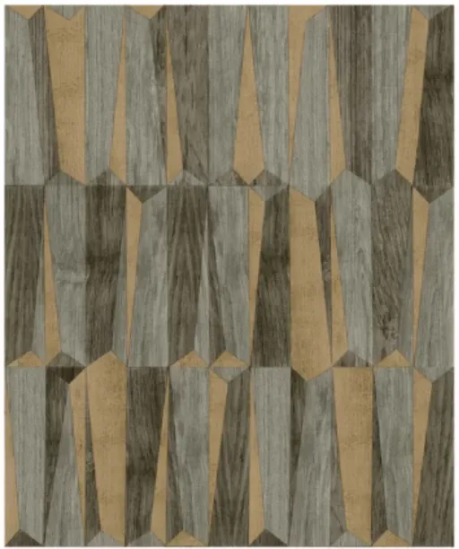 Chrams Geo Wallpaper Blue and Brown 10 m x 530 mm Classics Brown Wallpaper