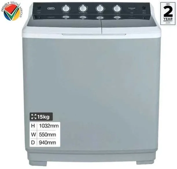 Defy Twin Tub 15 kg Defy Twin Tub 15kg - Grey