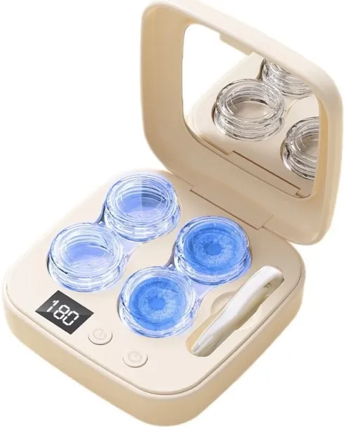 RUIQI Plastic Ultrasonic Contact Lens Cleaner, Electric Automatic Contact Lens Cleaning Machine