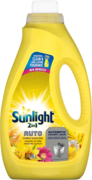 Sunlight 2 In 1 Auto Liquid Detergent Summer Sensations Washing Powder 1.5 L