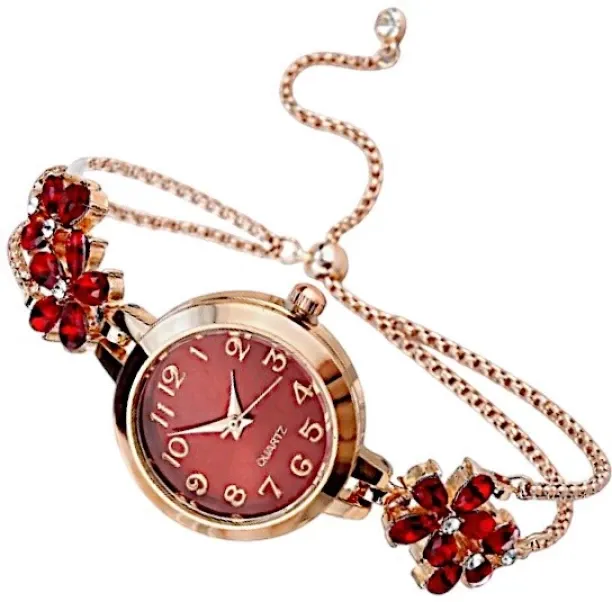 Premium Jewel Petal Designed SL6 Analog Watch - For Women