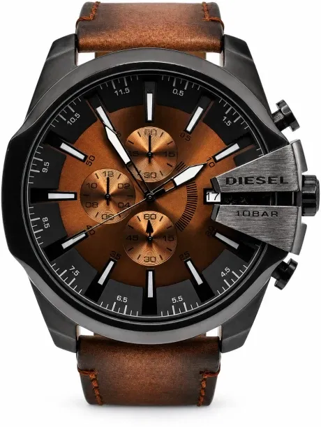 Diesel Mega Chief Slim brown sunray Dial, Analog Watch  - For Men