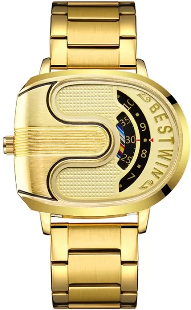 Huanix Men Watches Sports Golden Quartz Gold,gold gold Digital Watch  - For Men & Women